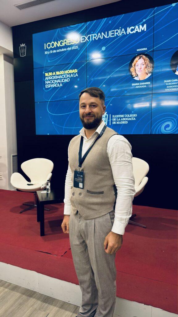 Participación de Volodymyr Chervinskyy en el I Congreso de Extranjería del ICAM